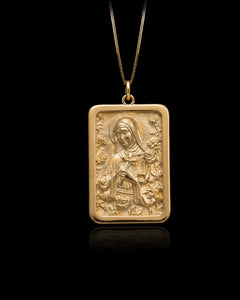 Gold St Rita Pendant