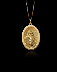 Gold St Sebastian Pendant
