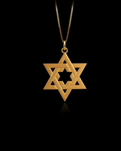 Gold Star of David Pendant