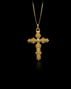 Gold Valiant Cross Pendant