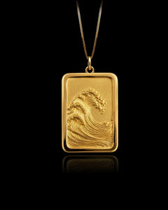 Gold Wave Pendant