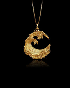 Gold Wave Pendant