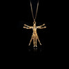 Gold Vitruvian Man Pendant