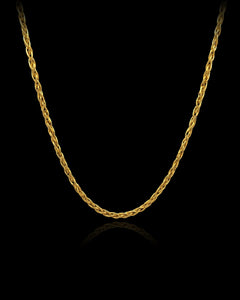 14K Solid Gold Light Wheat Chain (3.2 mm)