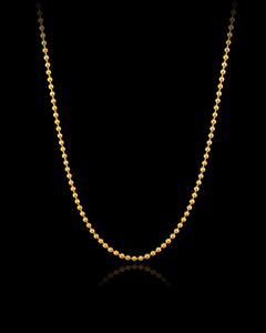 14K Solid Gold Beads Chain (2.5 mm)