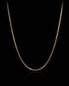 14K Solid Gold Square Box Chain (1.4 mm)