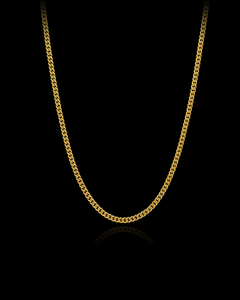 18K Solid Gold Curb Chain (2.2 mm)