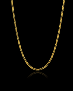 18K Solid Gold Curb Chain (2.2 mm)