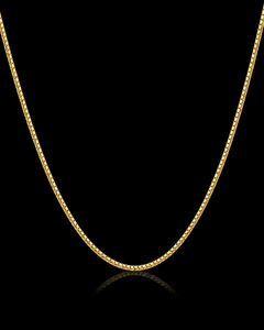 14K Yellow Solid Gold Ice Chain (1.3 mm) - Thin