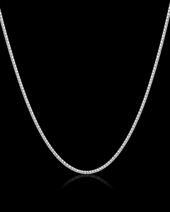 14K White Solid Gold Ice Chain (1.3 mm) - Thin