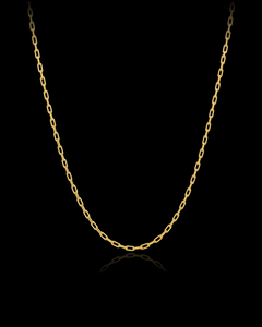 14K Yellow Solid Gold French Cable Chain (1.3 mm) - Thin