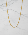 14K Solid Gold Curb Chain (1.5 mm, 2mm)