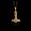 Gold Mjolnir Pendant