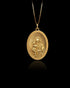 Gold St Anthony Oval Pendant