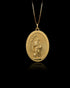 Gold St Mark Oval Pendant