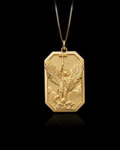 Gold St Michael Valor Pendant