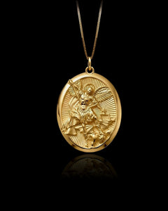 Gold St Michael Valiant Pendant
