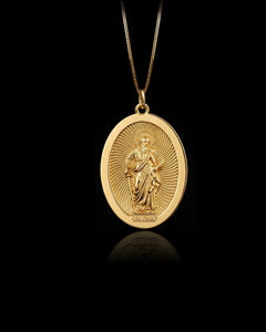 Gold St Paul Oval Pendant