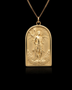 Gold St Sebastian Pendant