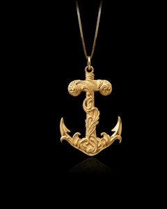 Gold Anchor Pendant