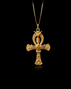 Gold Celestial Ankh Pendant