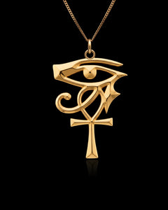 Gold Ankh of Horus Pendant