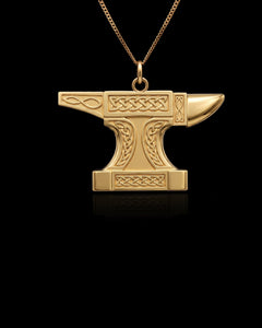Gold Anvil Pendant