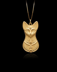 Gold Bastet Pendant