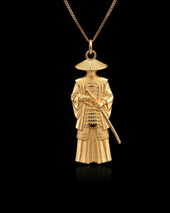 Gold Bushido Samurai Pendant