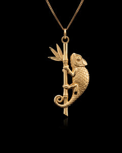 Gold Chameleon Pendant