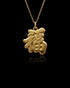 Gold Chinese Fu Symbol Pendant