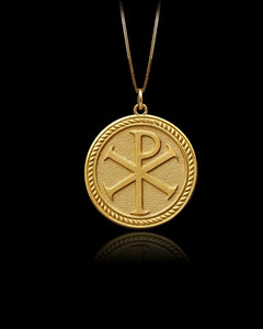 Gold Christogram Pendant