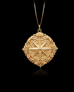 Gold Compass Pendant