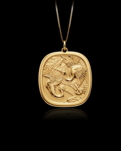 Gold Crane Pendant