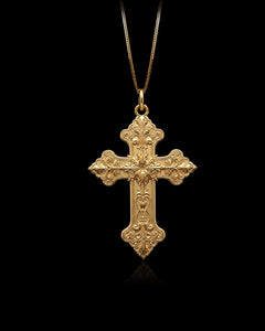 Gold Elysian Cross Pendant