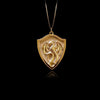 Gold Dragon Shield Pendant