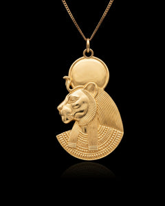 Gold Sekhmet Pendant