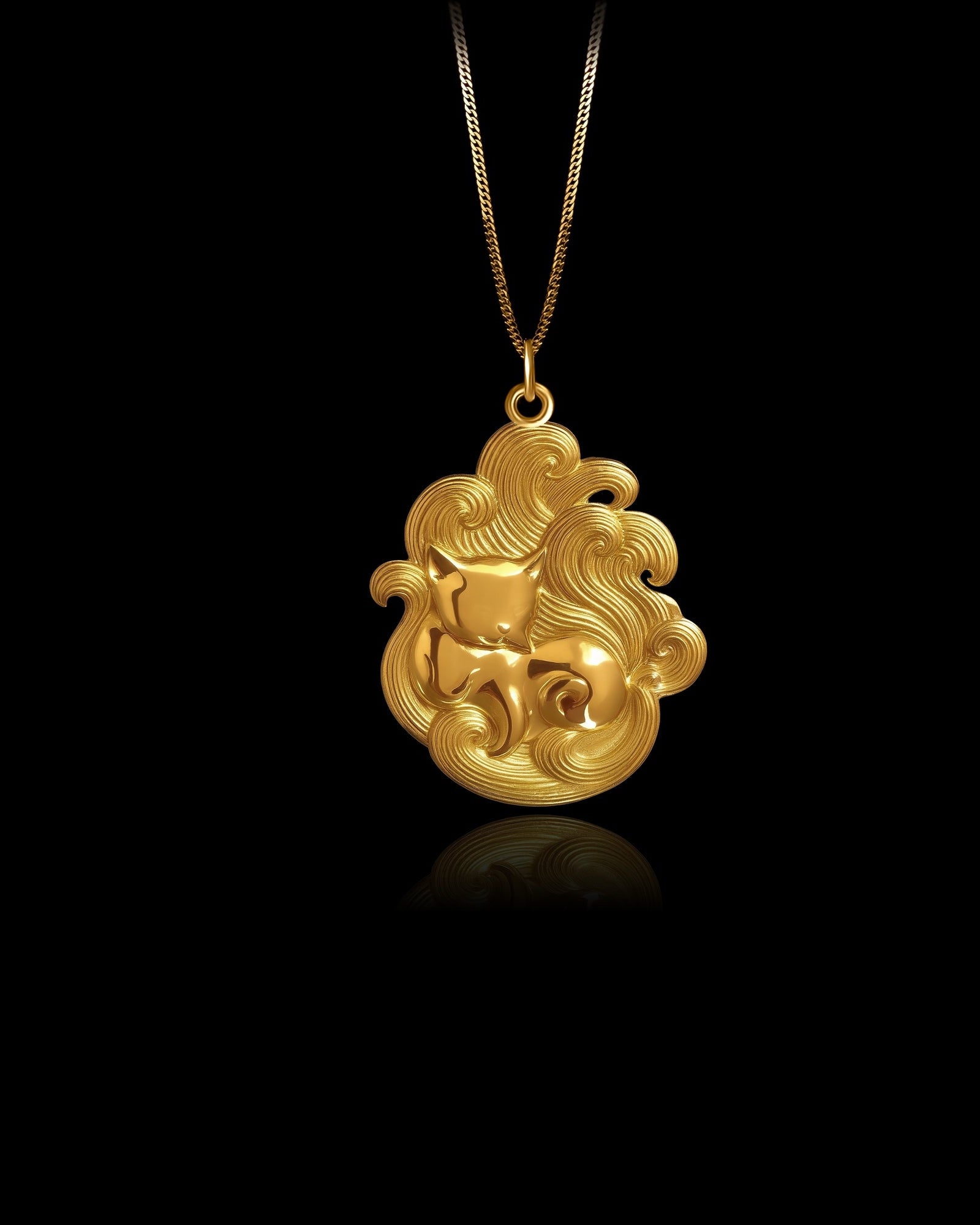 Gold Fox Pendant Necklace 14K, 18K Solid Gold | Made in USA– Johnny saint