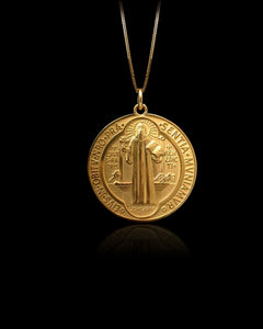 Gold St Benedict Pendant