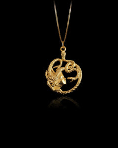 Gold Medusa Pendant