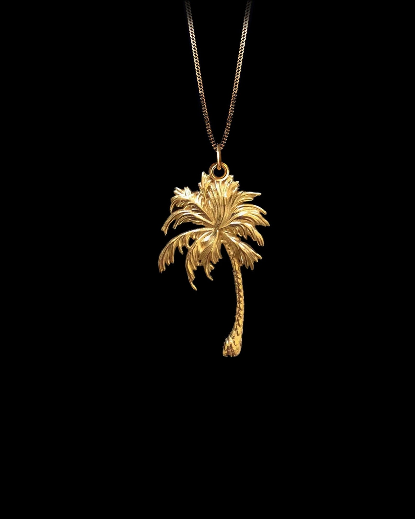 2020s Stussy palm tree necklace gold 925