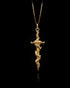 Gold Flaming Sword Pendant