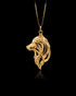 Gold Wolf Pendant