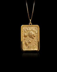 Gold Grizzly Bear Pendant