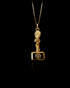 Gold Hammer Snake Pendant