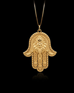 Gold Hamsa Hand Pendant