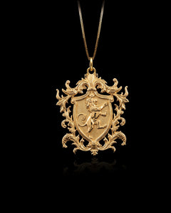 Gold Coat of Arms Pendant