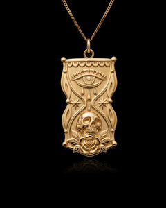 Gold Hourglass Pendant