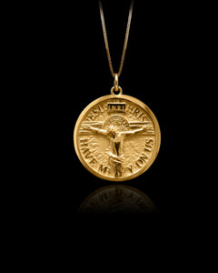 Gold INRI Jesus Pendant