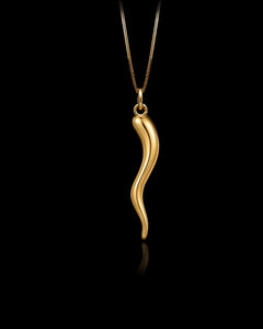 Gold Italian Horn Pendant